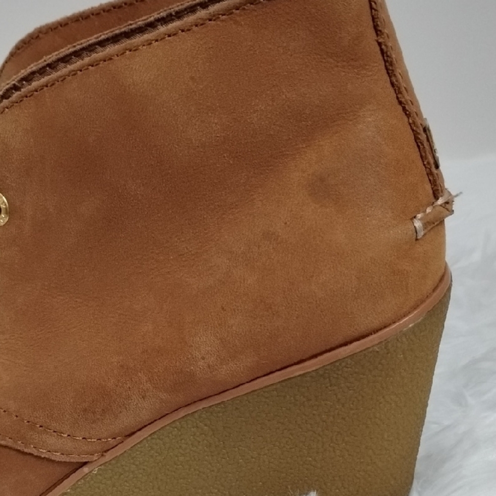 Sperry Top-Sider Comfy Neutral Normcore Preppy Everyday Wedge Lace Up Booties - Picture 12 of 16